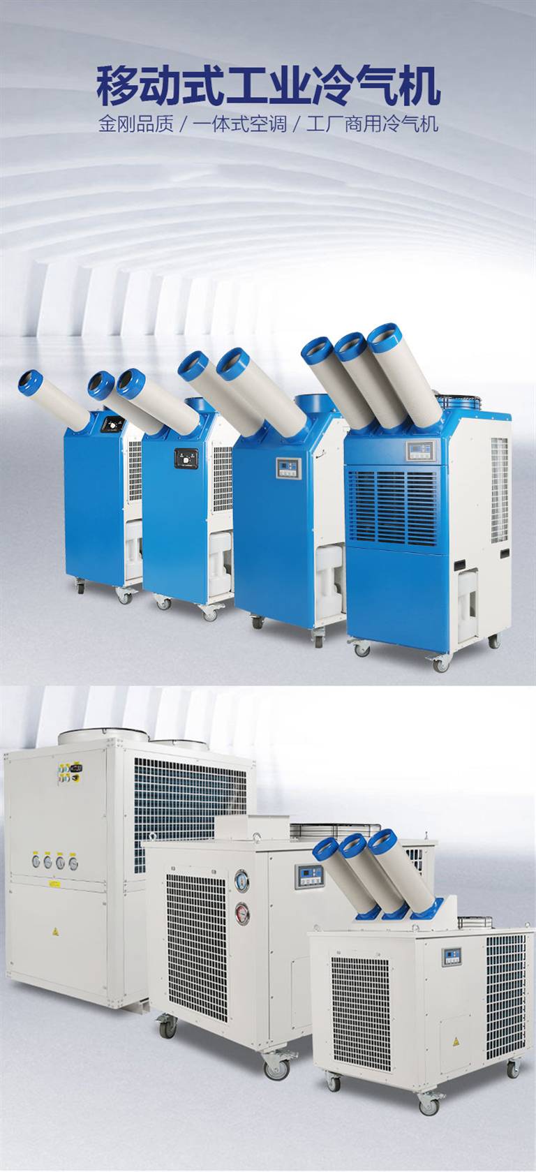 5kW工業(yè)冷風(fēng)機(jī) 車間降溫的移動利器與口罩機(jī)、超聲波機(jī)的理想伴侶